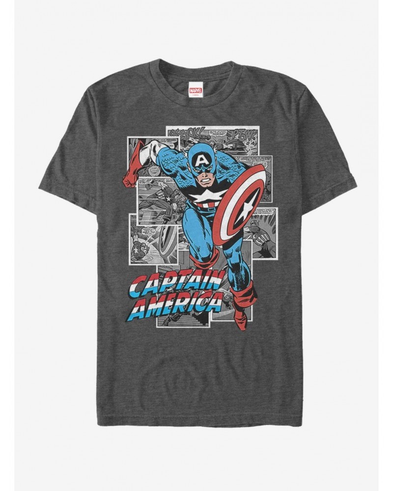 Marvel Captain America Comic Cap T-Shirt $8.41 T-Shirts