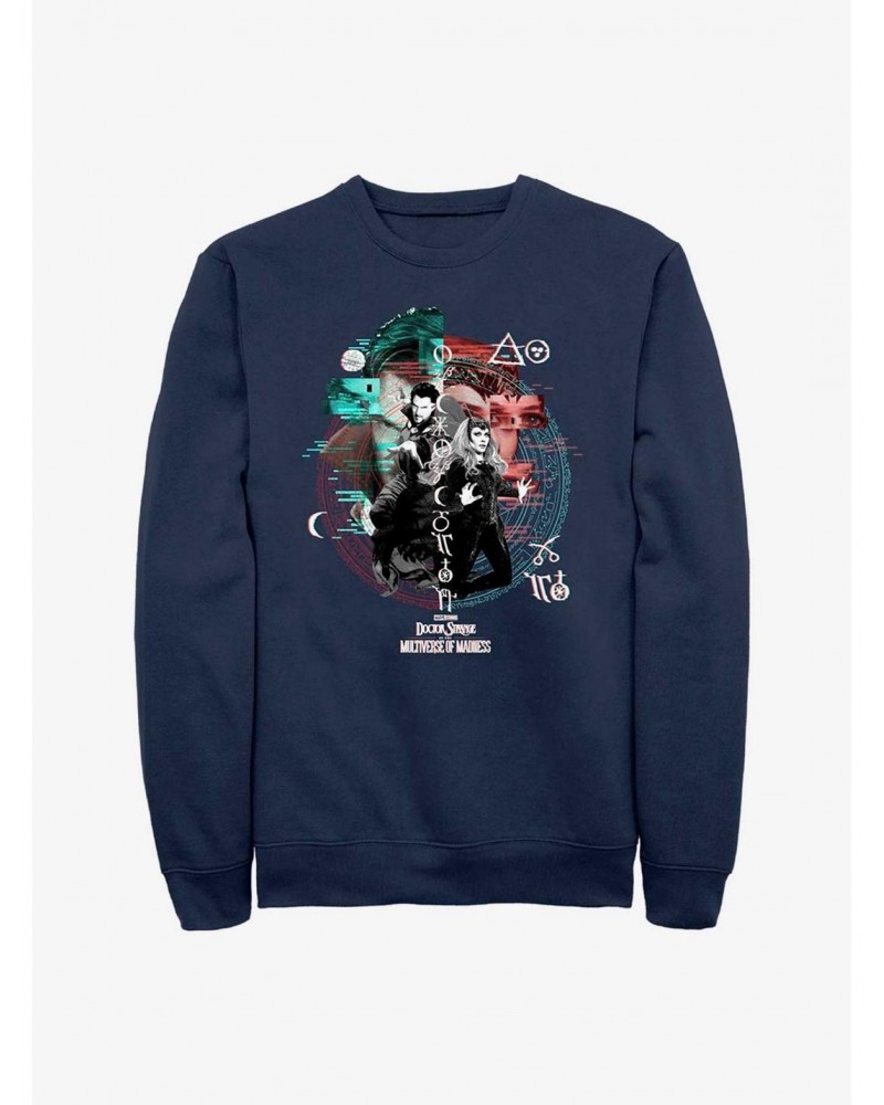 Marvel Doctor Strange In The Multiverse of Madness Magic Glitch Sweatshirt $12.40 Sweatshirts