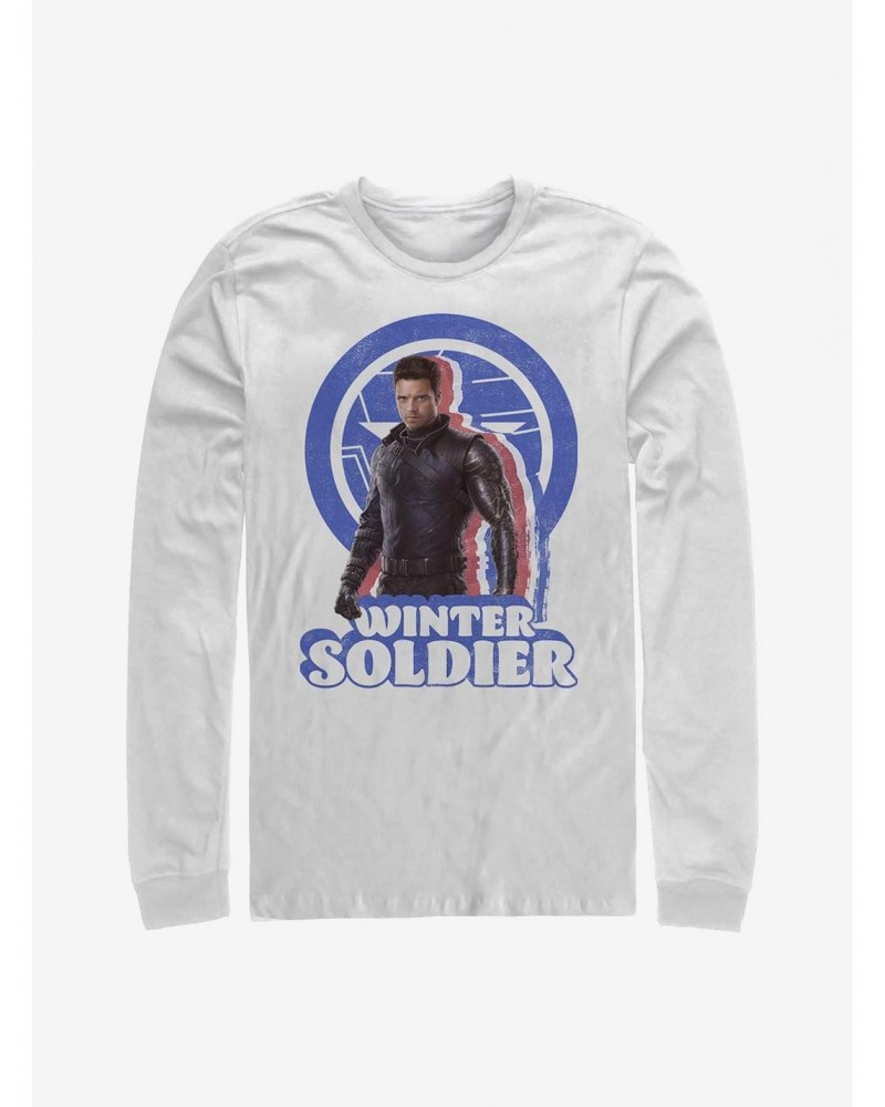 Marvel The Falcon And The Winter Soldier Bucky Pose Long-Sleeve T-Shirt $8.69 T-Shirts