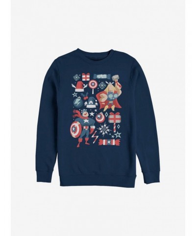 Marvel Avengers Holiday Mashup Sweatshirt $14.76 Sweatshirts