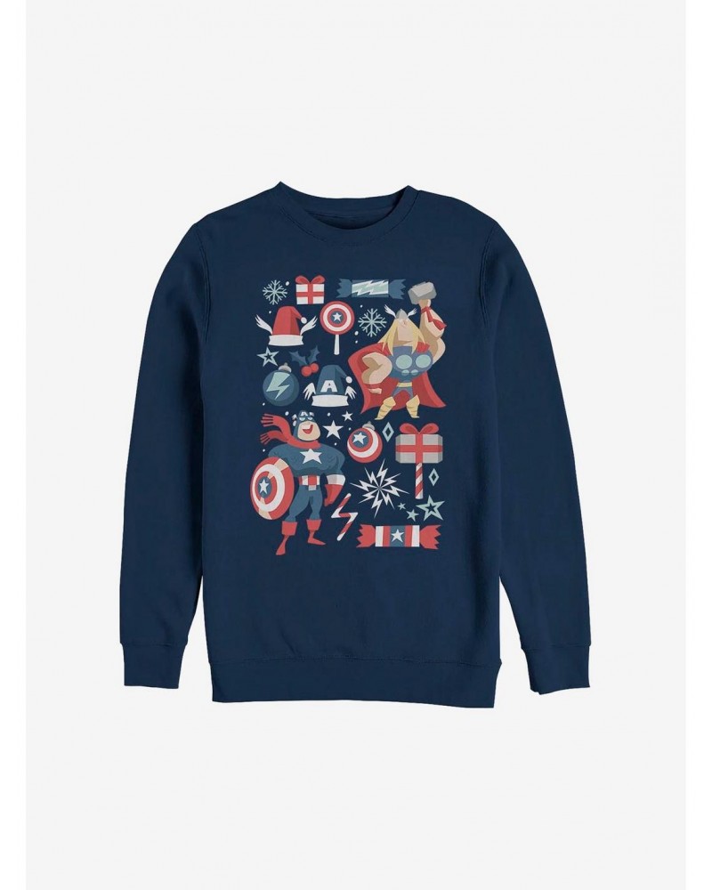 Marvel Avengers Holiday Mashup Sweatshirt $14.76 Sweatshirts