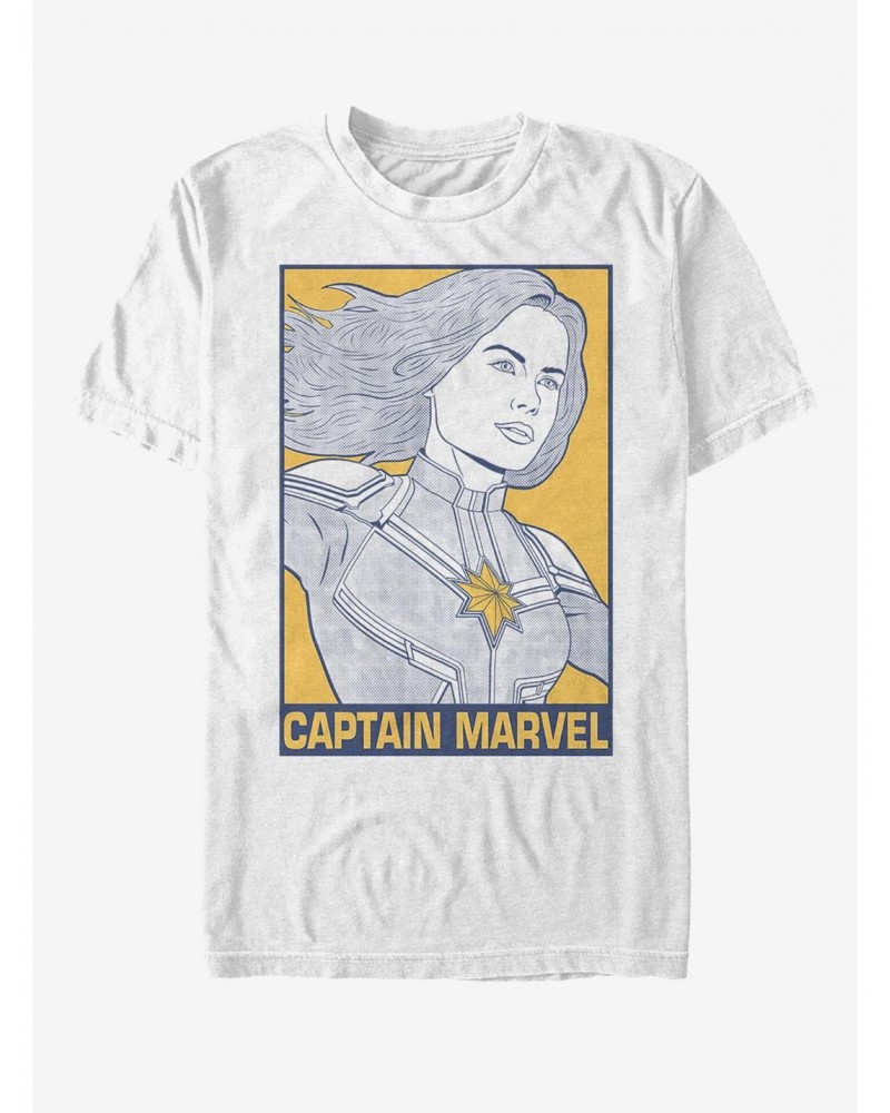 Marvel Captain Marvel Pop Captain Marvel T-Shirt $7.65 T-Shirts