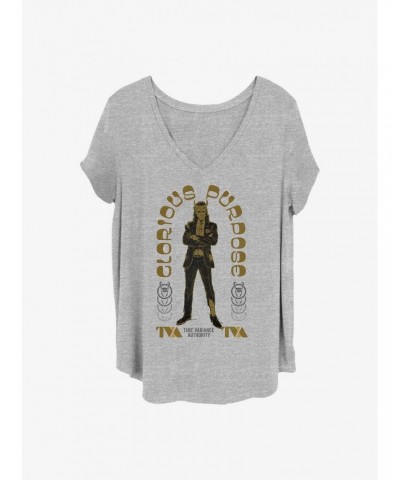 Marvel Loki Glorious Arch Girls T-Shirt Plus Size $8.79 T-Shirts