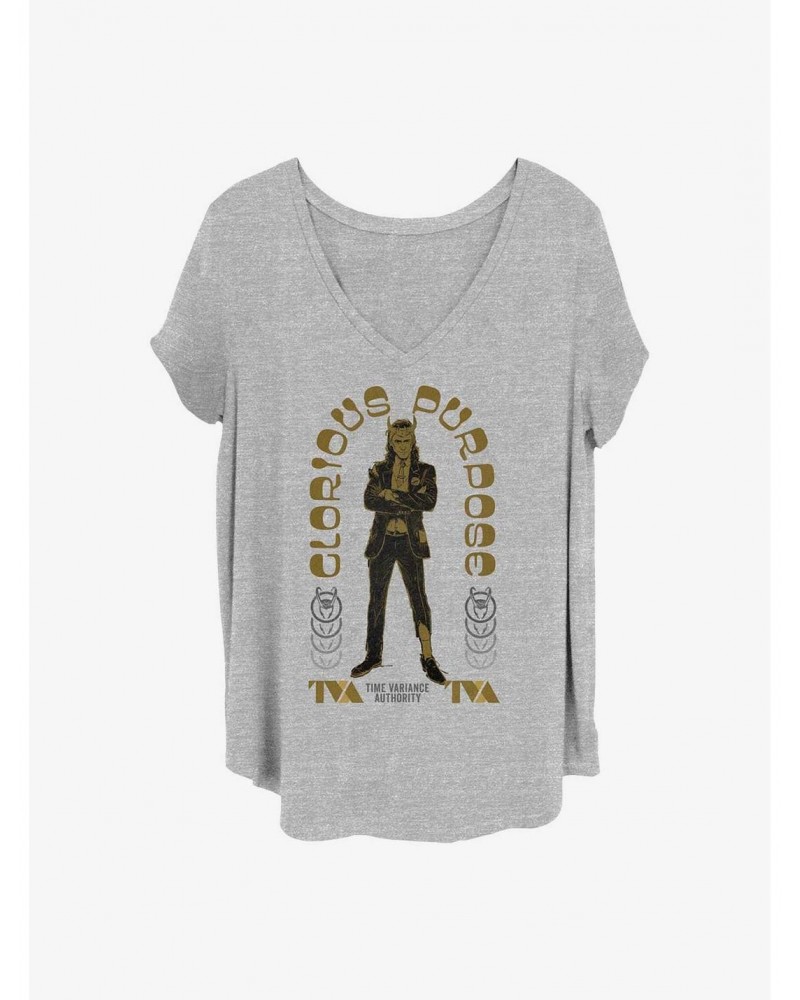 Marvel Loki Glorious Arch Girls T-Shirt Plus Size $8.79 T-Shirts