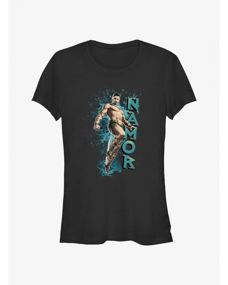 Marvel Black Panther: Wakanda Forever Make A Splash Namor Girls T-Shirt $7.37 T-Shirts