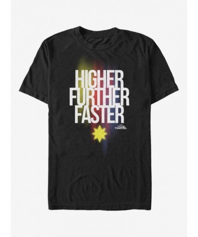 Marvel Captain Marvel Higher Further Faster T-Shirt $7.27 T-Shirts