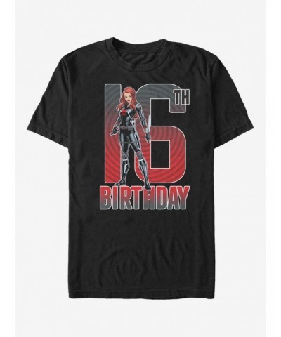 Marvel Black Widow 16th Birthday T-Shirt $5.93 T-Shirts