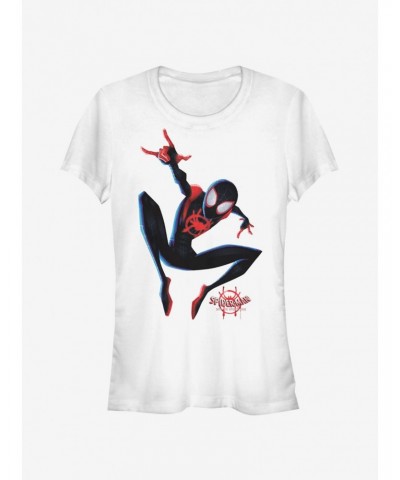 Marvel Spider-Man: Into The Spider-Verse Big Miles Girls T-Shirt $9.36 T-Shirts