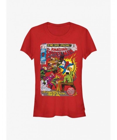 Marvel Spider-Man The Sinister Six Comic Girls T-Shirt $9.76 T-Shirts