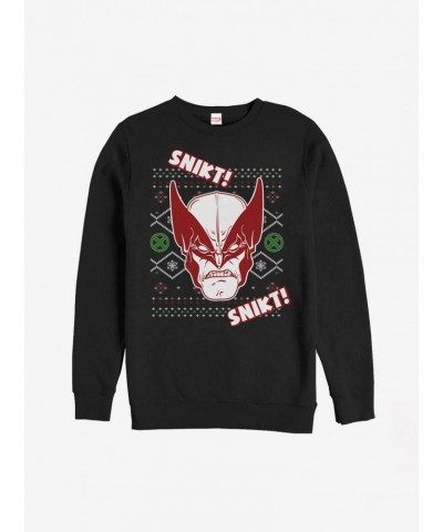 Marvel X-Men Wolverine Ugly Christmas Sweater Snikt Sweatshirt $10.04 Sweatshirts