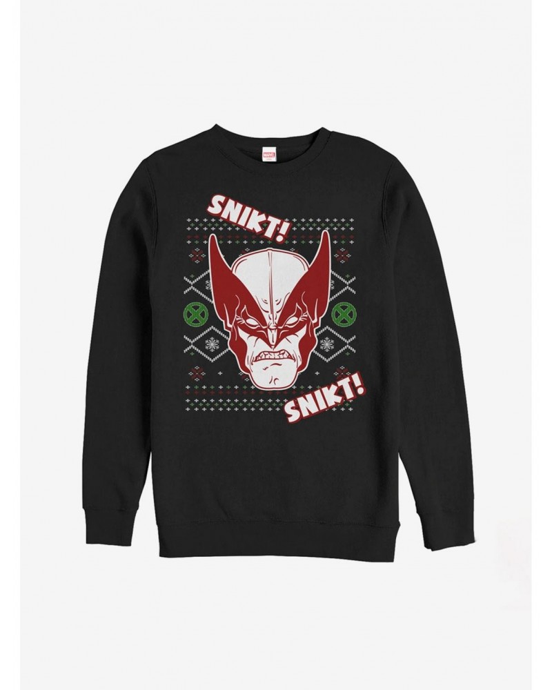 Marvel X-Men Wolverine Ugly Christmas Sweater Snikt Sweatshirt $10.04 Sweatshirts