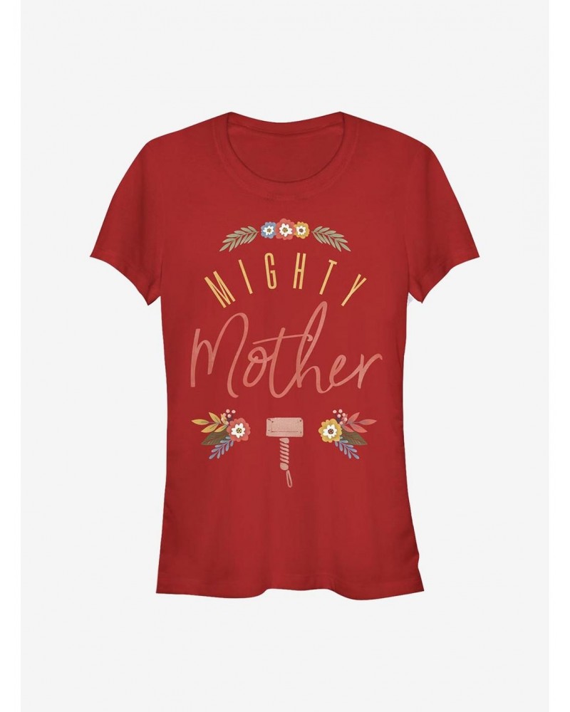 Marvel Thor Might Mother Floral Girls T-Shirt $6.77 T-Shirts