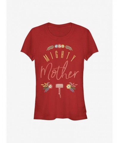 Marvel Thor Might Mother Floral Girls T-Shirt $6.77 T-Shirts