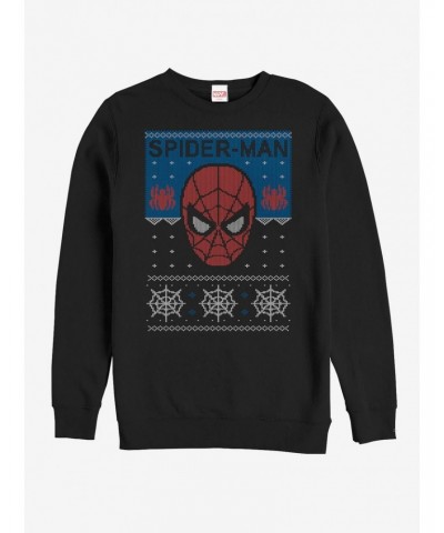 Marvel Ugly Christmas Sweater Spider-Man Web Sweatshirt $9.15 Sweatshirts