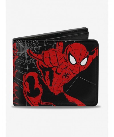 Marvel Spider-Man Grafitti Poses Spiderweb Sketch Bi-Fold Wallet $6.24 Wallets