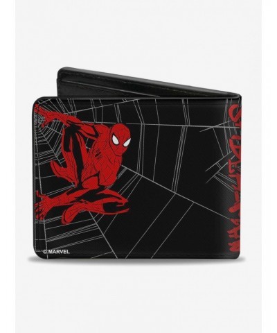 Marvel Spider-Man Grafitti Poses Spiderweb Sketch Bi-Fold Wallet $6.24 Wallets