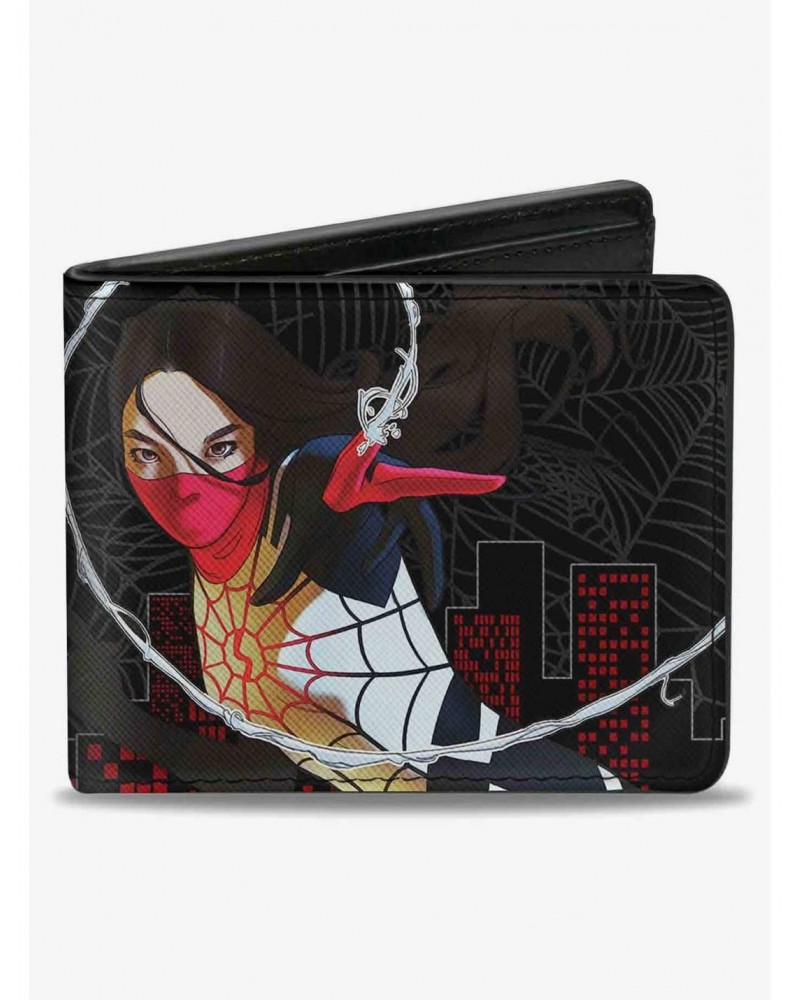 Marvel Silk 2 Shooting Web Cover Spider Webs Skyline Bifold Wallet $10.24 Wallets