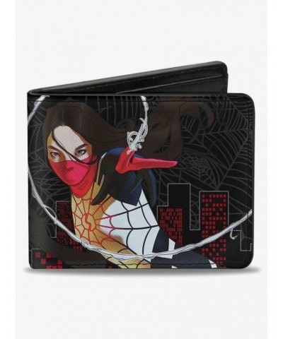 Marvel Silk 2 Shooting Web Cover Spider Webs Skyline Bifold Wallet $10.24 Wallets