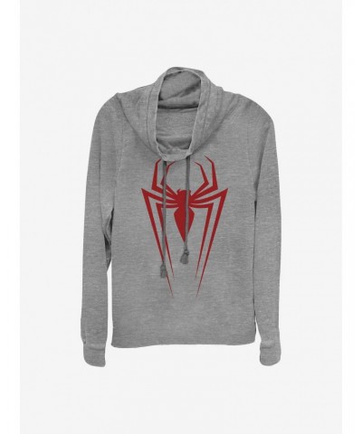 Marvel Spider-Man Long Spider Cowlneck Long-Sleeve Girls Top $16.52 Tops