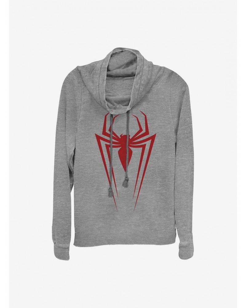 Marvel Spider-Man Long Spider Cowlneck Long-Sleeve Girls Top $16.52 Tops