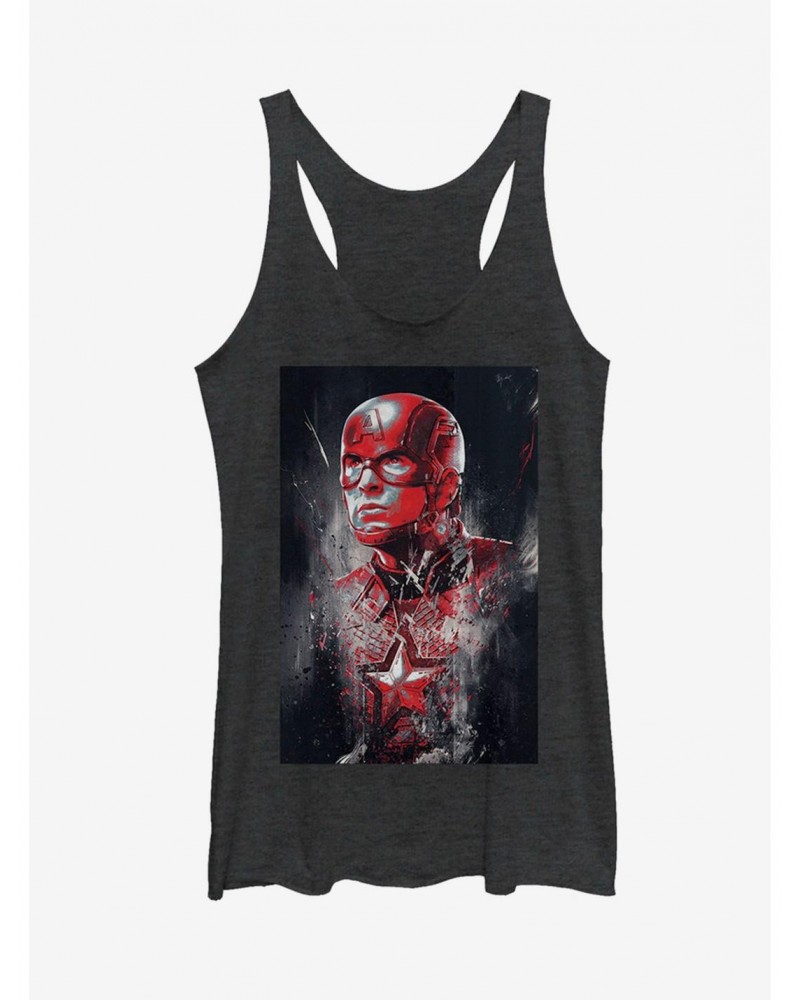 Marvel Avengers: Endgame Captain America Painted Girls Tank Top $10.15 Tops