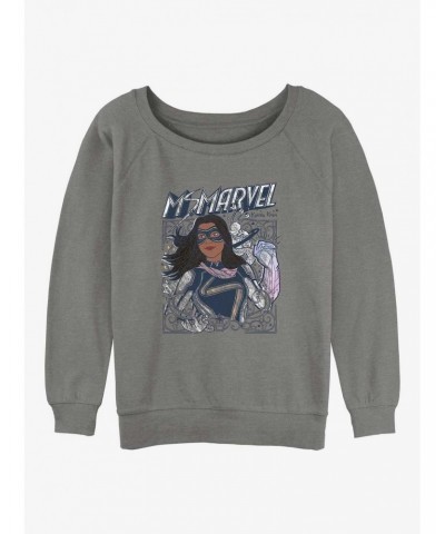 Marvel Ms. Marvel Doodle Kamala Girls Slouchy Sweatshirt $12.99 Sweatshirts