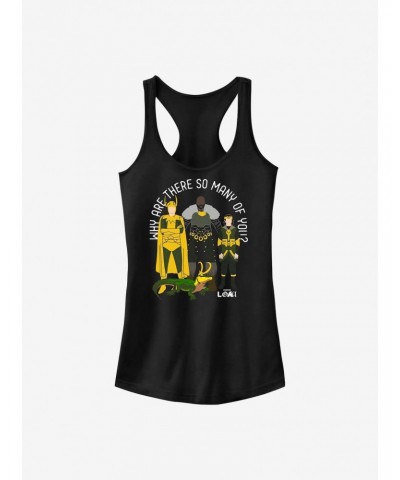 Marvel Loki Why Are There So Many Of You? Girls Tank $6.18 Tanks