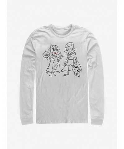 Marvel WandaVision Costume Couple Simple Ink Long-Sleeve T-Shirt $11.05 T-Shirts