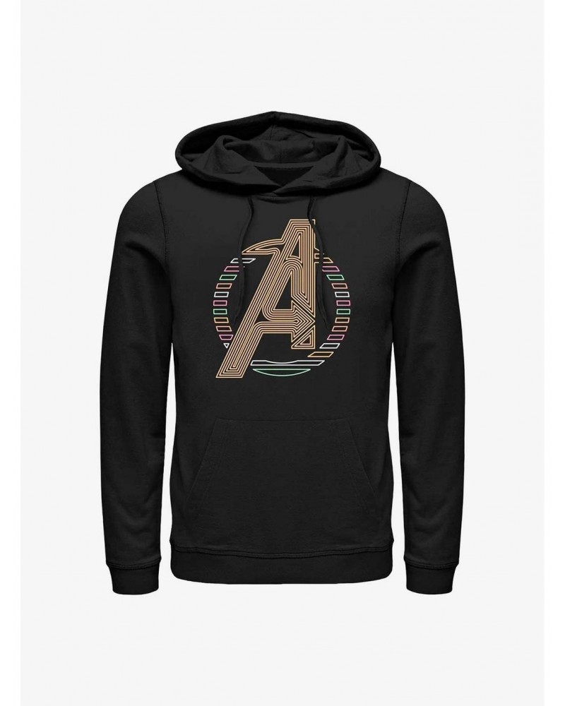 Marvel Avengers Neon Avengers Icon Hoodie $12.21 Hoodies