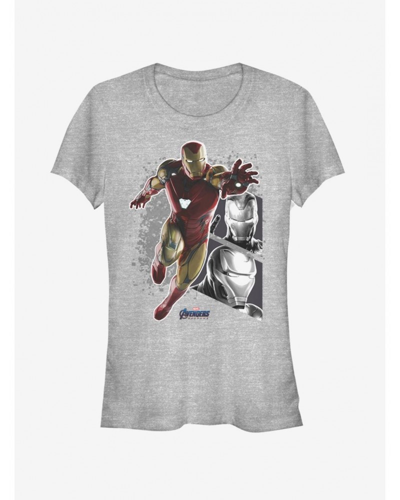 Marvel Avengers: Endgame Iron Man Panels Girls Heathered T-Shirt $8.17 T-Shirts