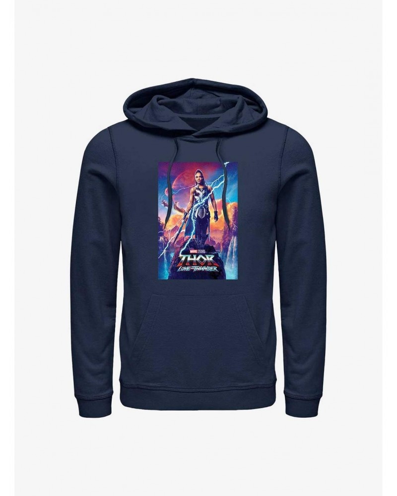 Marvel Thor: Love and Thunder Valkyrie Movie Poster Hoodie $11.14 Hoodies