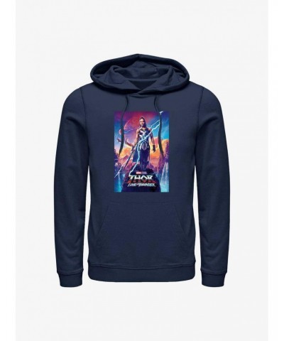 Marvel Thor: Love and Thunder Valkyrie Movie Poster Hoodie $11.14 Hoodies