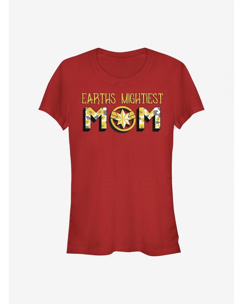 Marvel Captain Marvel Earths Mightiest Mom Girls T-Shirt $9.76 T-Shirts