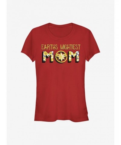 Marvel Captain Marvel Earths Mightiest Mom Girls T-Shirt $9.76 T-Shirts