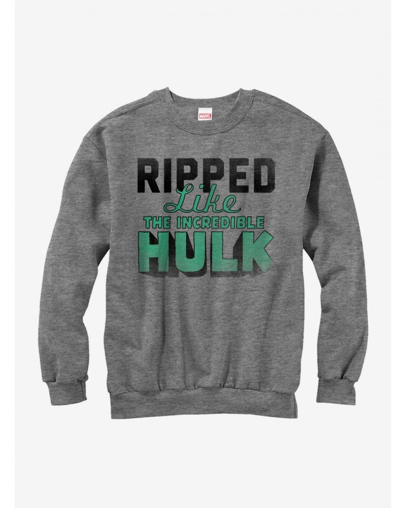 Hulk Ripped Like the Hulk Girls Sweatshirt $14.76 Sweatshirts