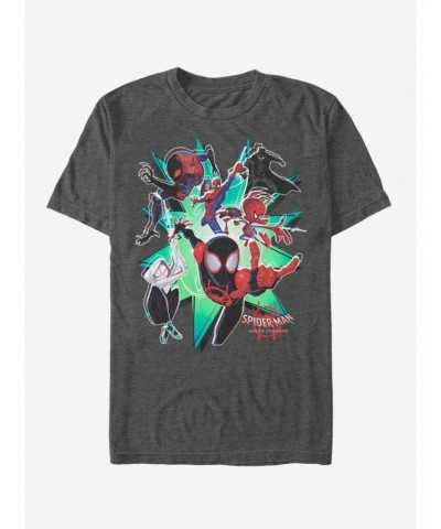 Marvel Spider-Man Group Spider-Verse T-Shirt $5.93 T-Shirts