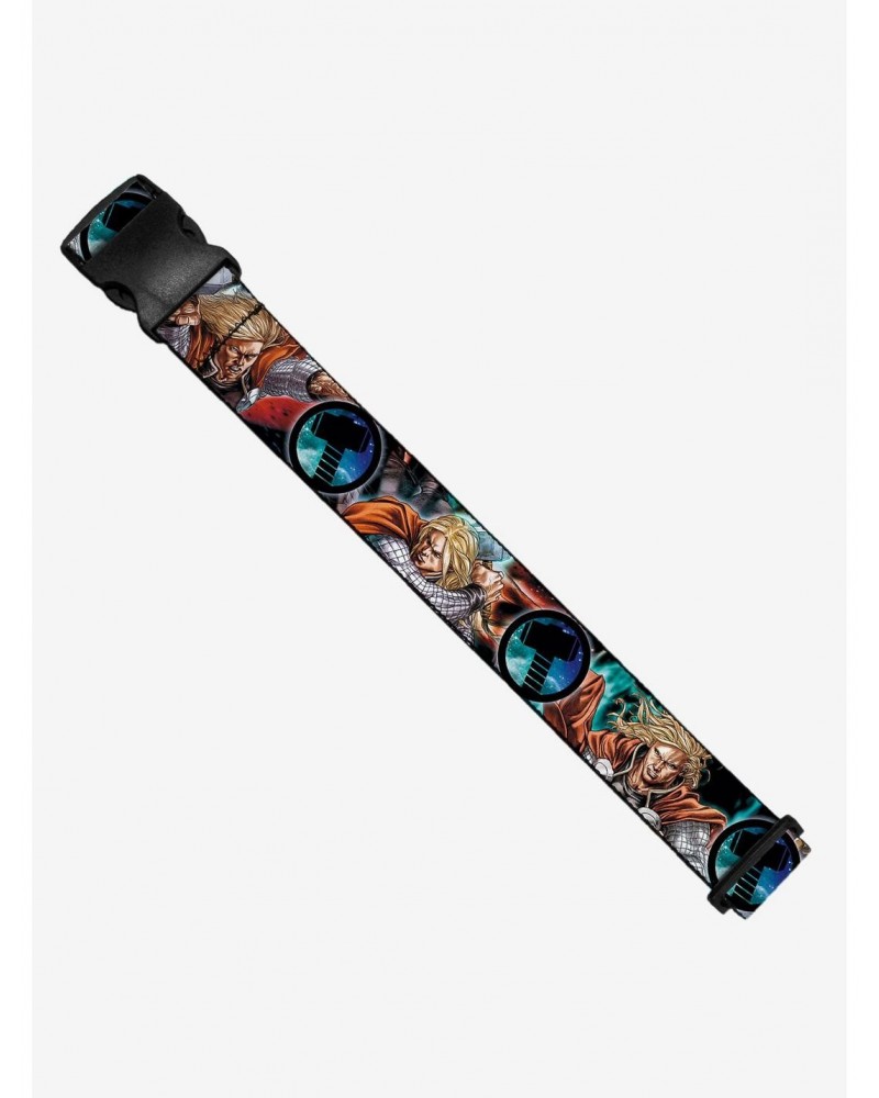 Marvel Astonishing Thor Poses Hammer Logo Luggage Strap $9.41 Luggage Strap