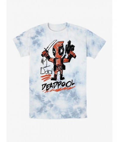 Marvel Deadpool Number One Dad Tie-Dye T-Shirt $10.15 T-Shirts