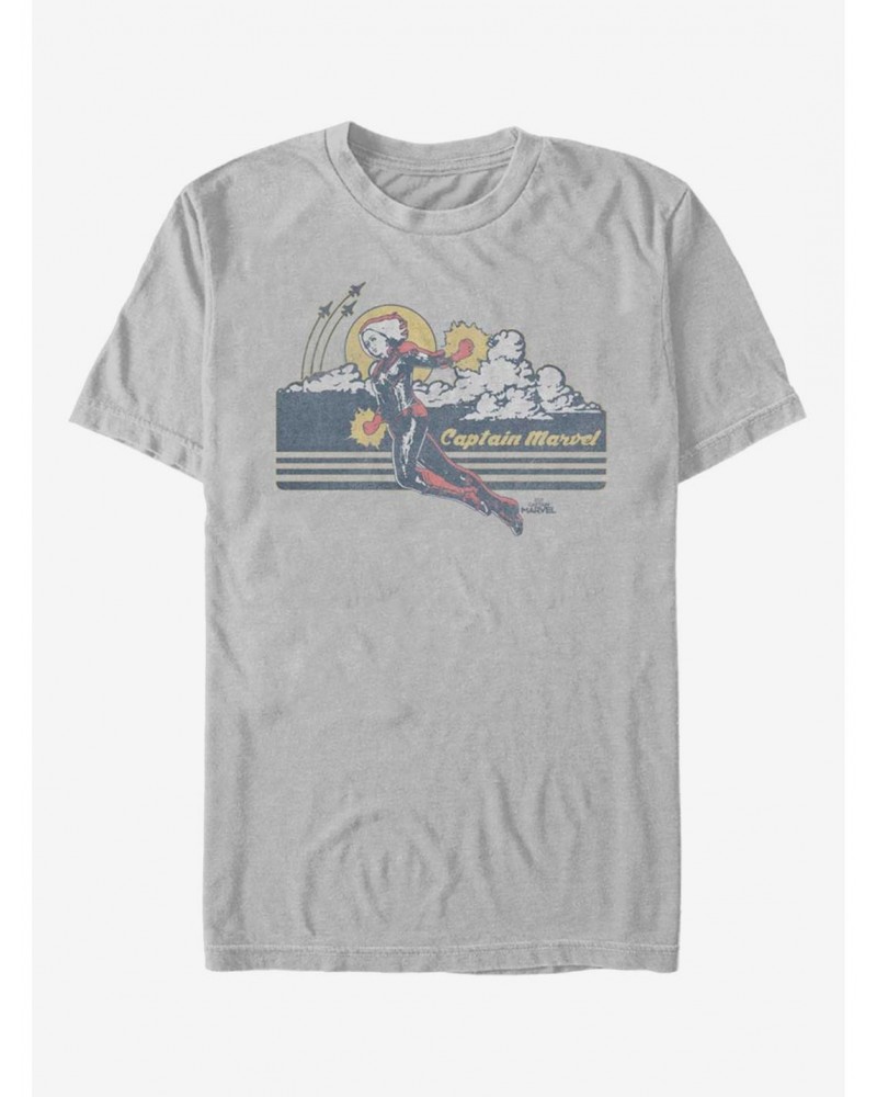 Marvel Captain Marvel Sunset Hero T-Shirt $6.31 T-Shirts