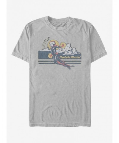 Marvel Captain Marvel Sunset Hero T-Shirt $6.31 T-Shirts