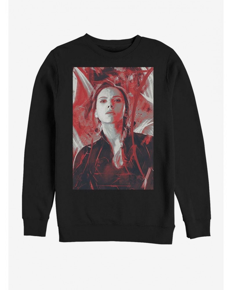 Marvel Avengers: Endgame Black Widow Red Painted Sweatshirt $10.33 Sweatshirts