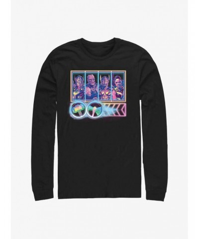 Marvel Thor: Love And Thunder Neon Thunder Love Long Sleeve T-Shirt $12.37 T-Shirts