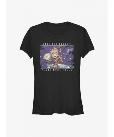 Marvel Guardians of the Galaxy Earth Day Groot Plant Trees Girls T-Shirt $7.37 T-Shirts