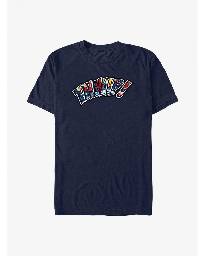 Marvel Spider-Man 60th Anniversary Thwip Spidey Panels T-Shirt $8.03 T-Shirts