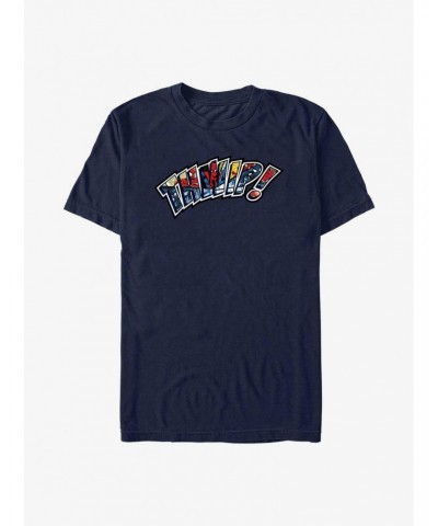 Marvel Spider-Man 60th Anniversary Thwip Spidey Panels T-Shirt $8.03 T-Shirts