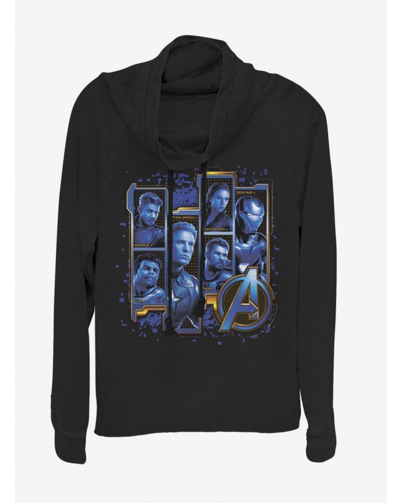 Marvel Avengers: Endgame Blue Box Up Cowlneck Long-Sleeve Girls Top $15.80 Tops