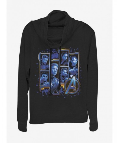 Marvel Avengers: Endgame Blue Box Up Cowlneck Long-Sleeve Girls Top $15.80 Tops