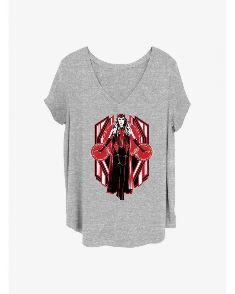 Marvel WandaVision Scarlet Witch Girls T-Shirt Plus Size $9.71 T-Shirts