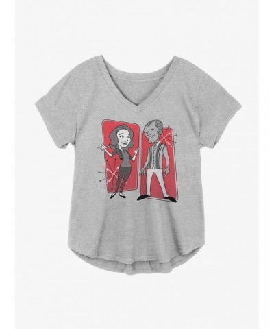 Marvel WandaVision Retro Panels Girls Plus Size T-Shirt $7.63 T-Shirts