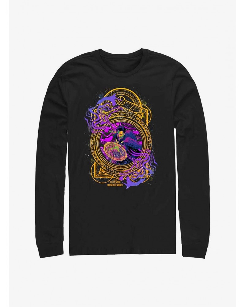 Marvel Doctor Strange In The Multiverse of Madness Neon Strange Long-Sleeve T-Shirt $10.00 T-Shirts